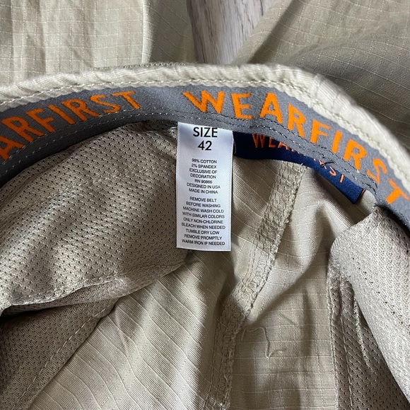 MENS WEAR FIRST FREE BAND Cargo Work Shorts Khaki 42 Relaxed Fit 11 IN NWT - Picture 4 of 4